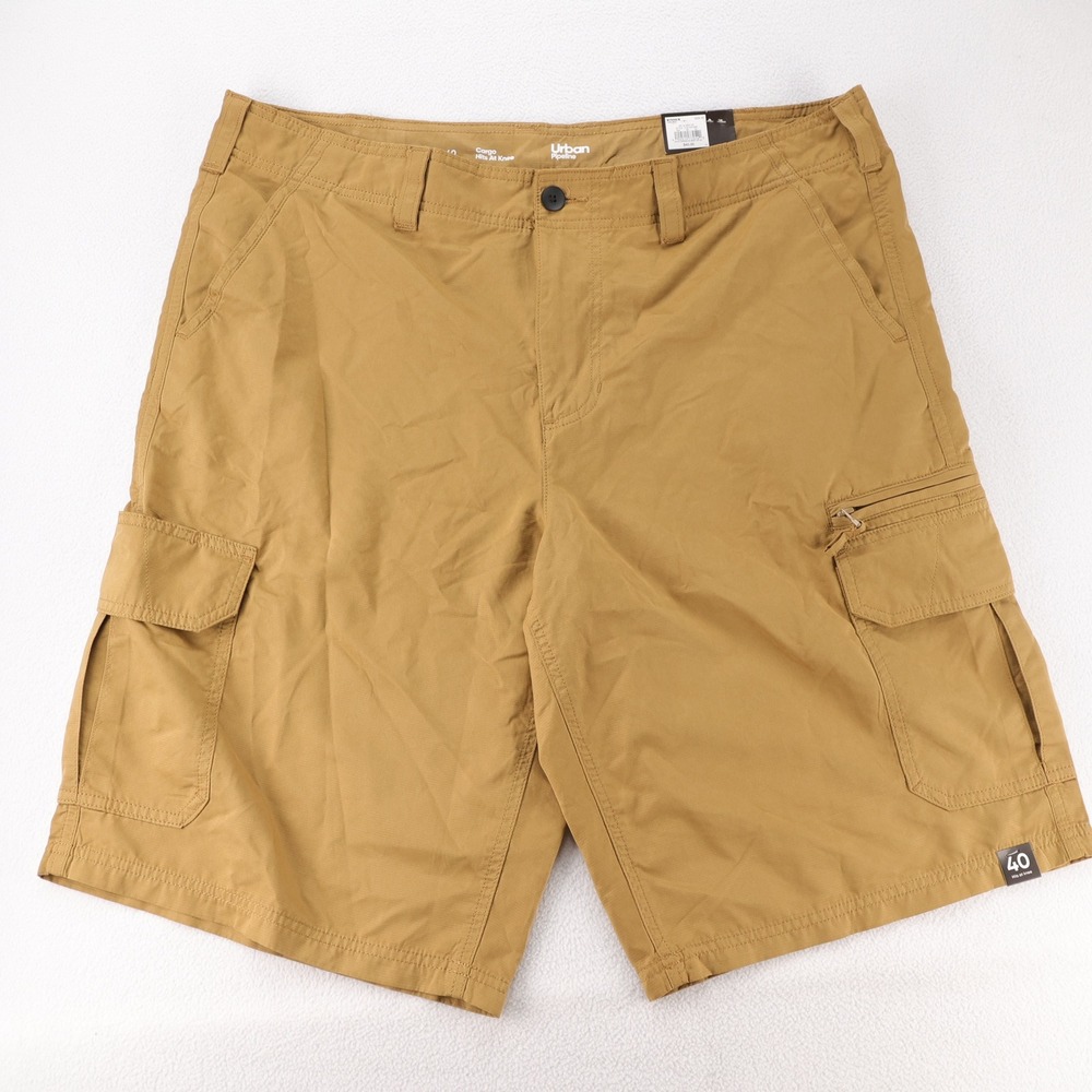 Urban Pipeline Mens Cargo Shorts Bronze Brown Size 40 Hits At Knee‎ NEW